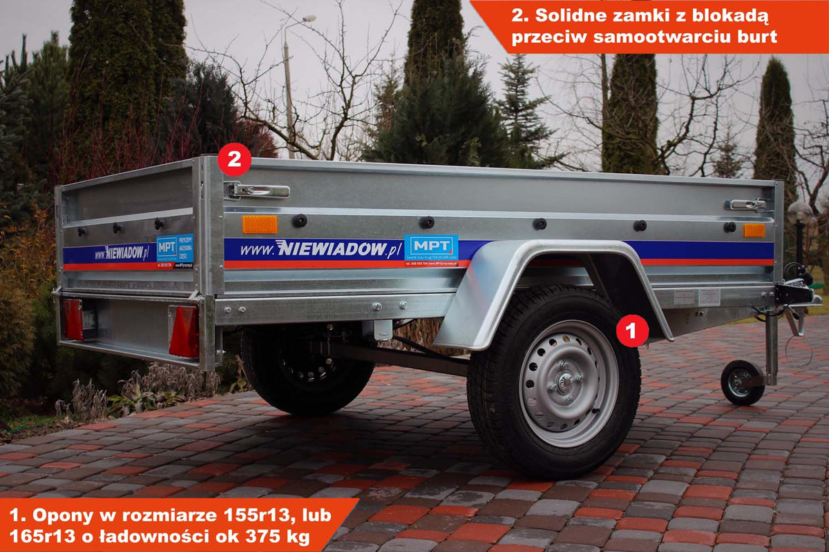 Przyczepka Niewiadów BG7521YU 205x126x35 cm Resory