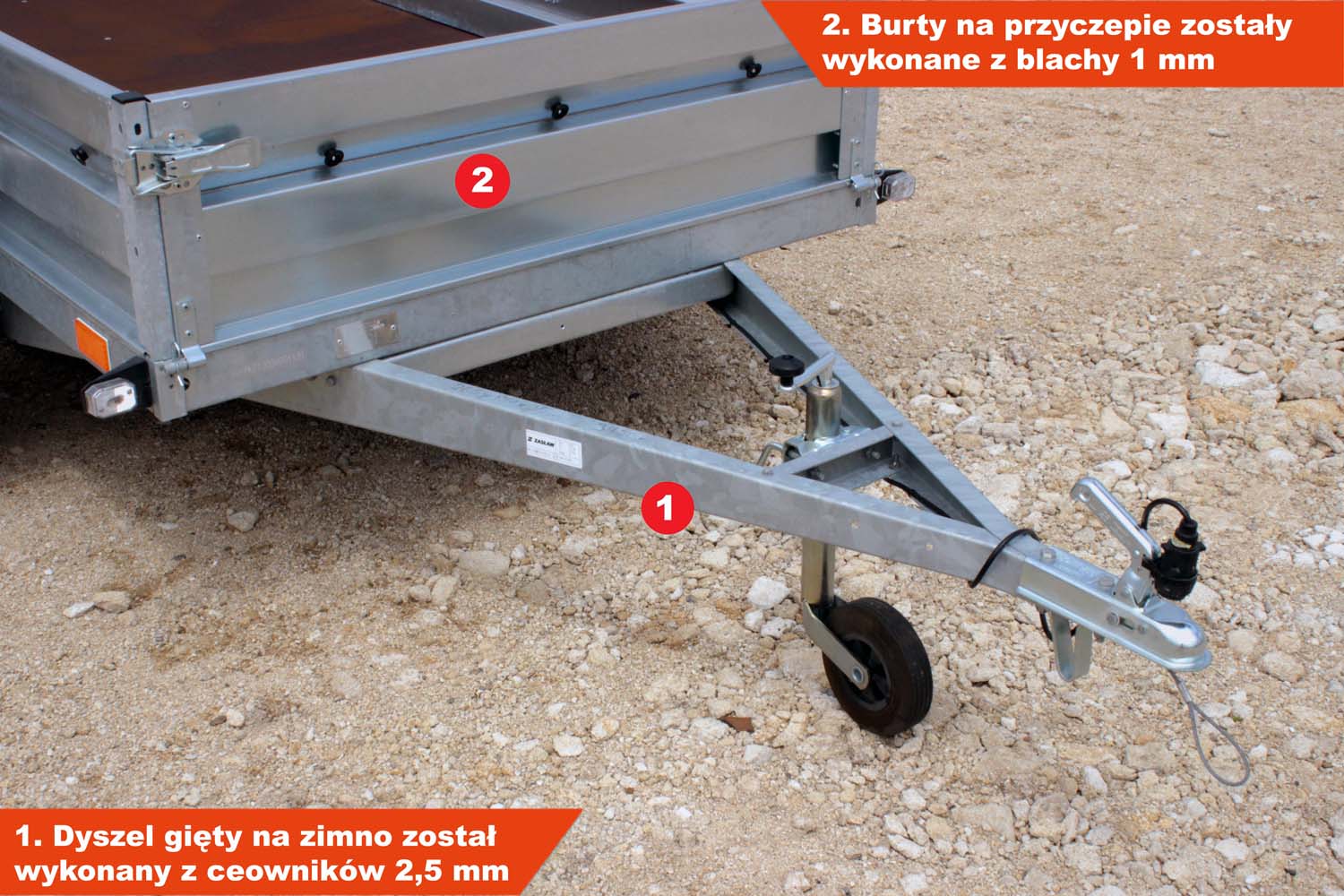 Przyczepka Zasław 330T 330x150x35 cm Tandem