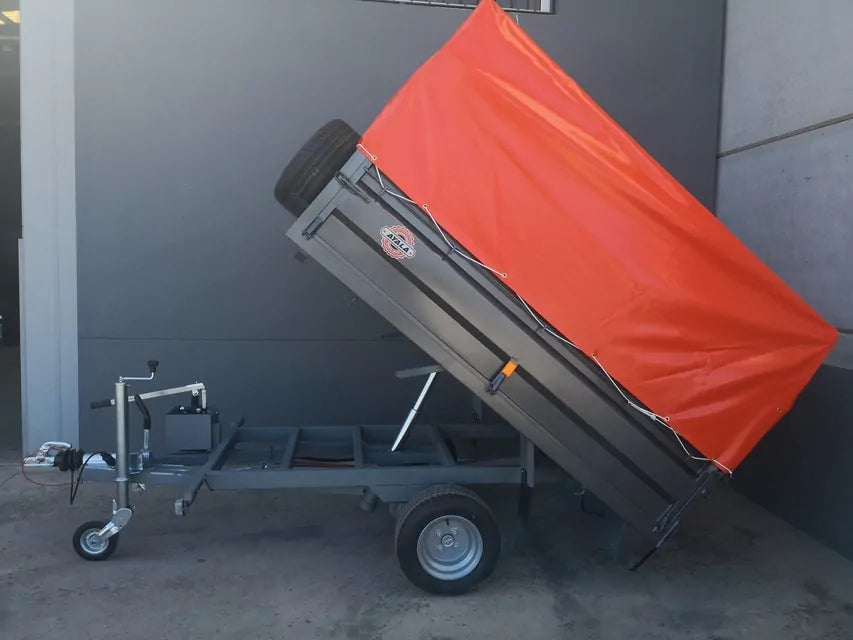 Hydrauliczna przyczepa wywrotka 750 kg – koła pod spodem 2200 x 1600 x 400 mm