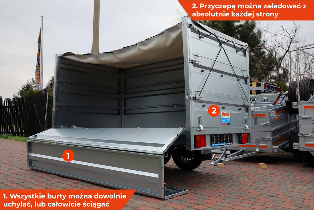 Przyczepa Neptun N13-263 2 kps 263x145x40 cm GN156 TRIPLE