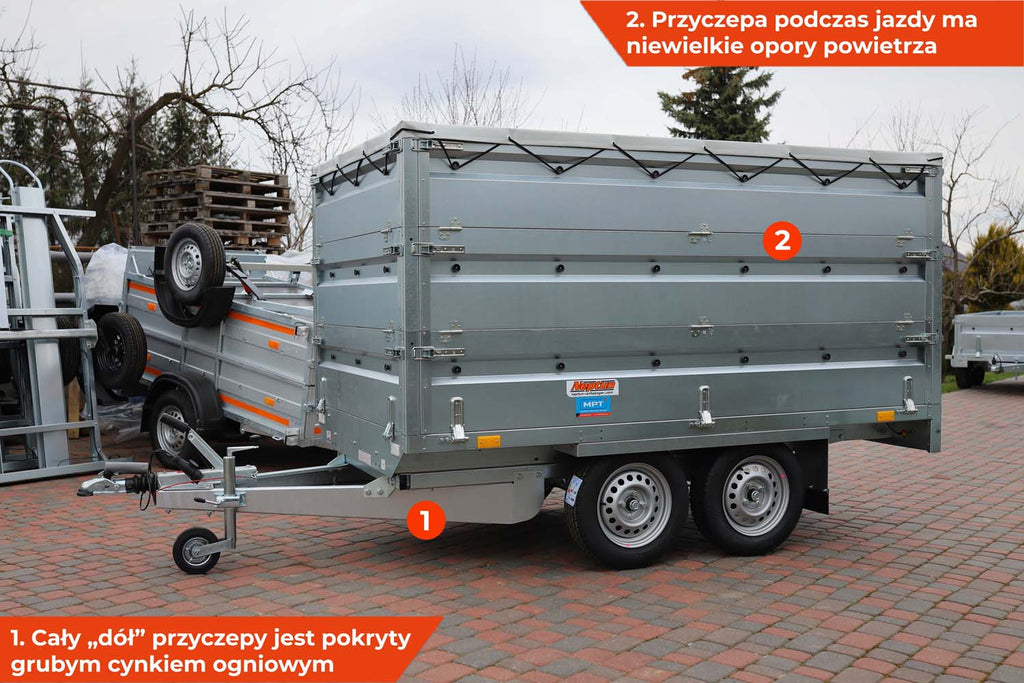Przyczepa Neptun N13-263 2 kps 263x145x40 cm GN156 TRIPLE