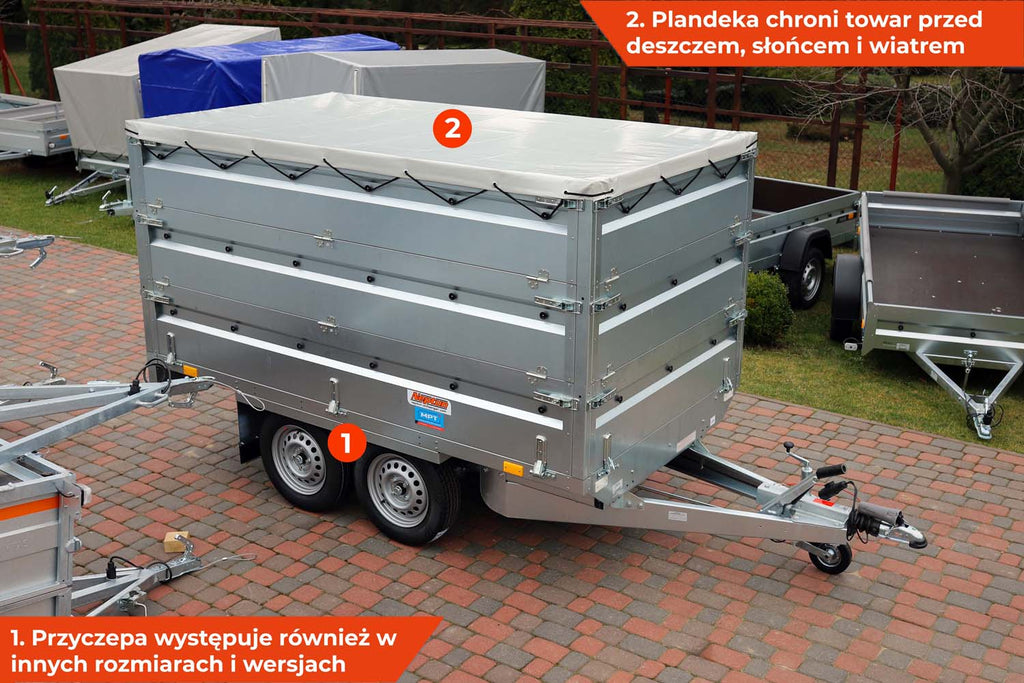 Przyczepa Neptun N13-263 2 kps 263x145x40 cm GN156 TRIPLE