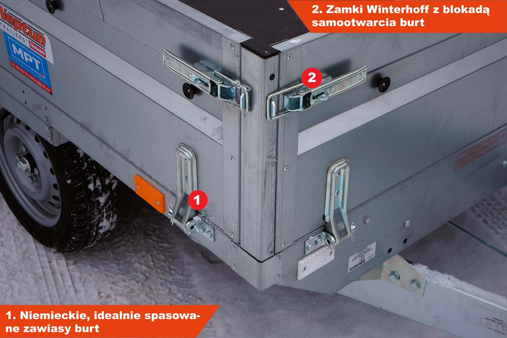 Przyczepa Neptun N13-263 2 kps 263x145x40 cm GN156 TRIPLE