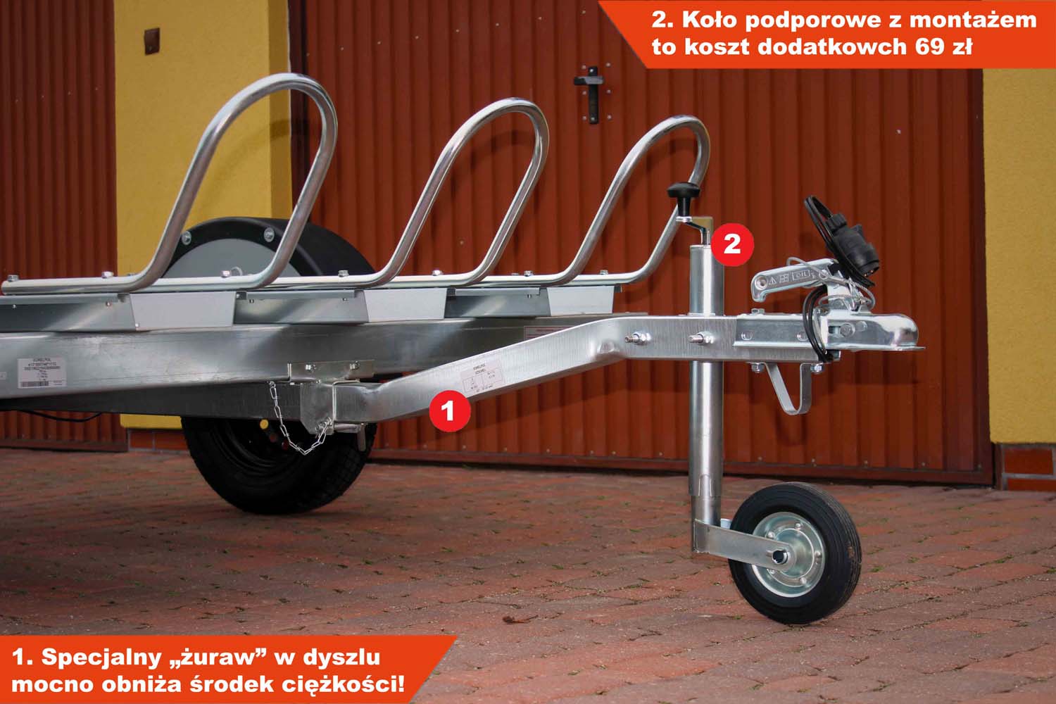 Przyczepa Neptun N7-221 pm3 225x149x31 cm pod 3 motory GN202