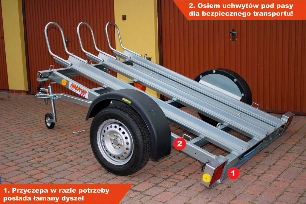 Przyczepa Neptun N7-221 pm3 225x149x31 cm pod 3 motory GN202