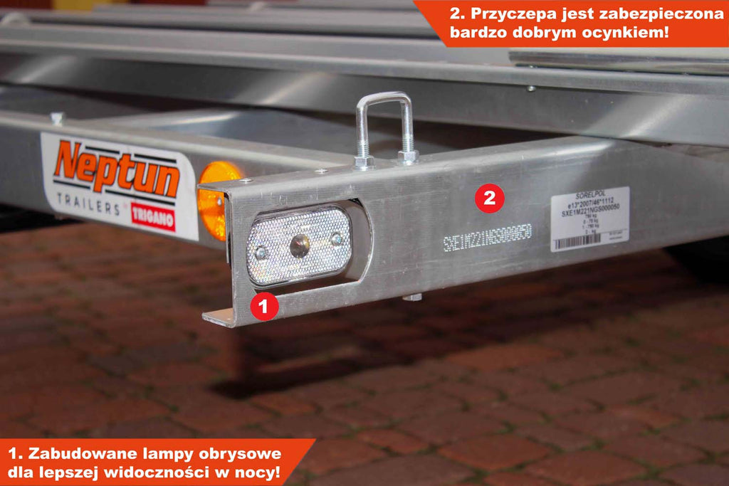 Przyczepa Neptun N7-221 pm3 225x149x31 cm pod 3 motory GN202