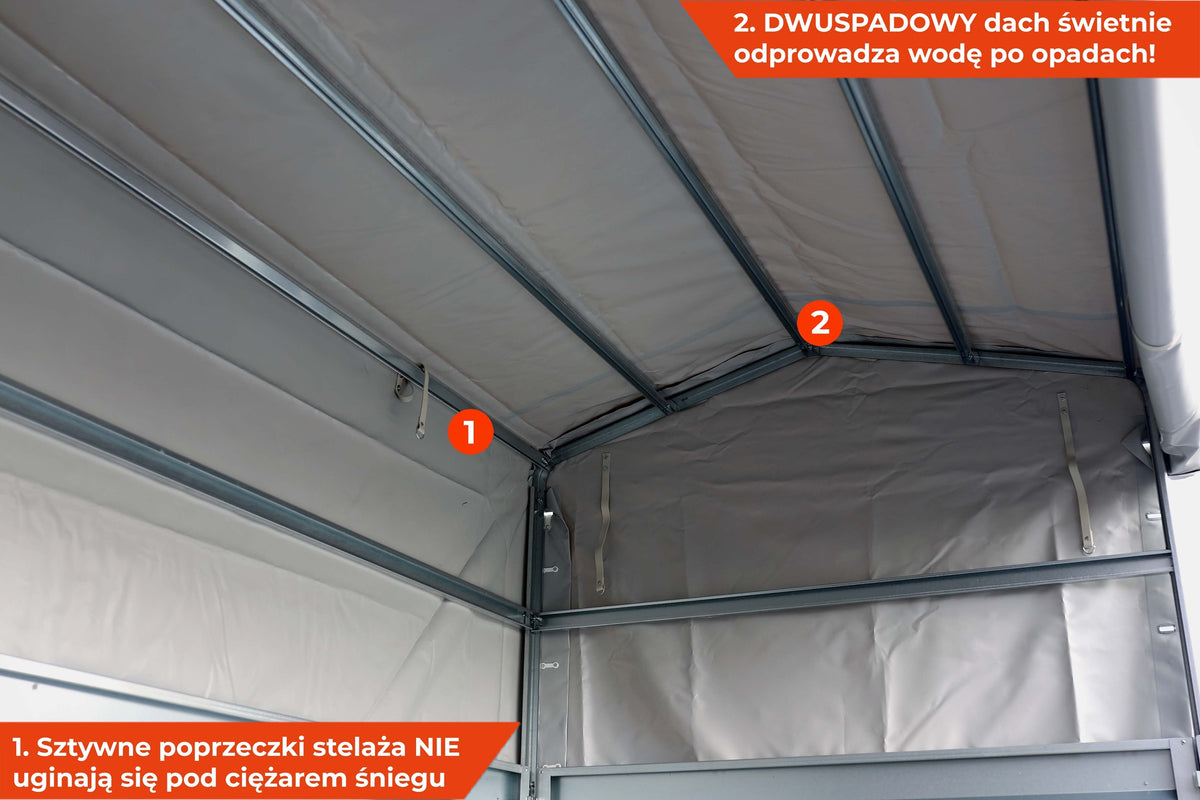 Przyczepa Neptun N7-302 2 kps z PLANDEKĄ 80 cm Nordica GN273