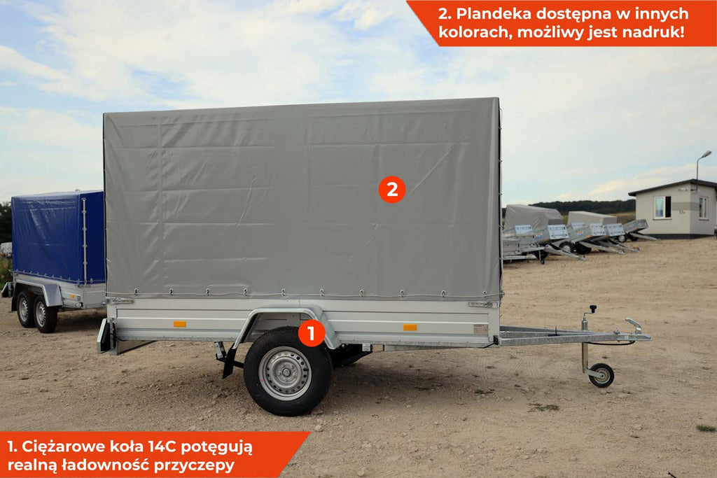 Przyczepa Rydwan EURO A-750/G3 325x145x35 cm Plandeka 140 cm