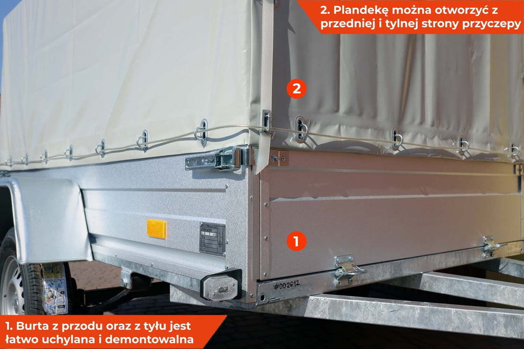 Przyczepa Rydwan EURO A-750/C2 215x125x35 cm z Plandeką