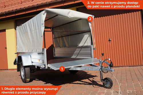 Przyczepa Rydwan EURO A-750/C2 215x125x35 cm z Plandeką