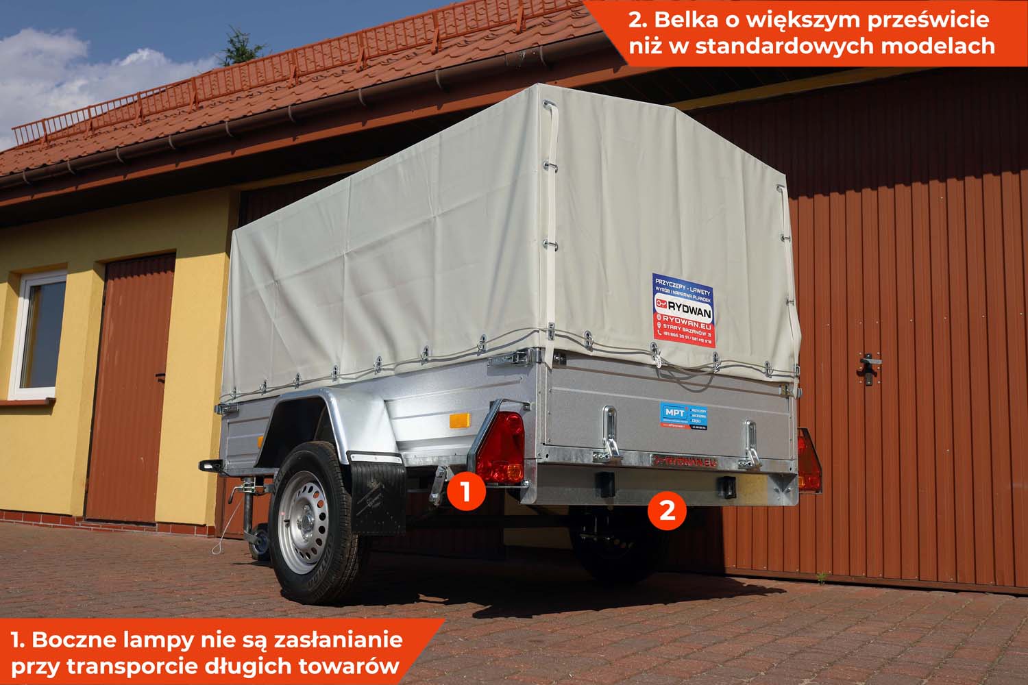 Przyczepa Rydwan EURO A-750/C2 215x125x35 cm z Plandeką