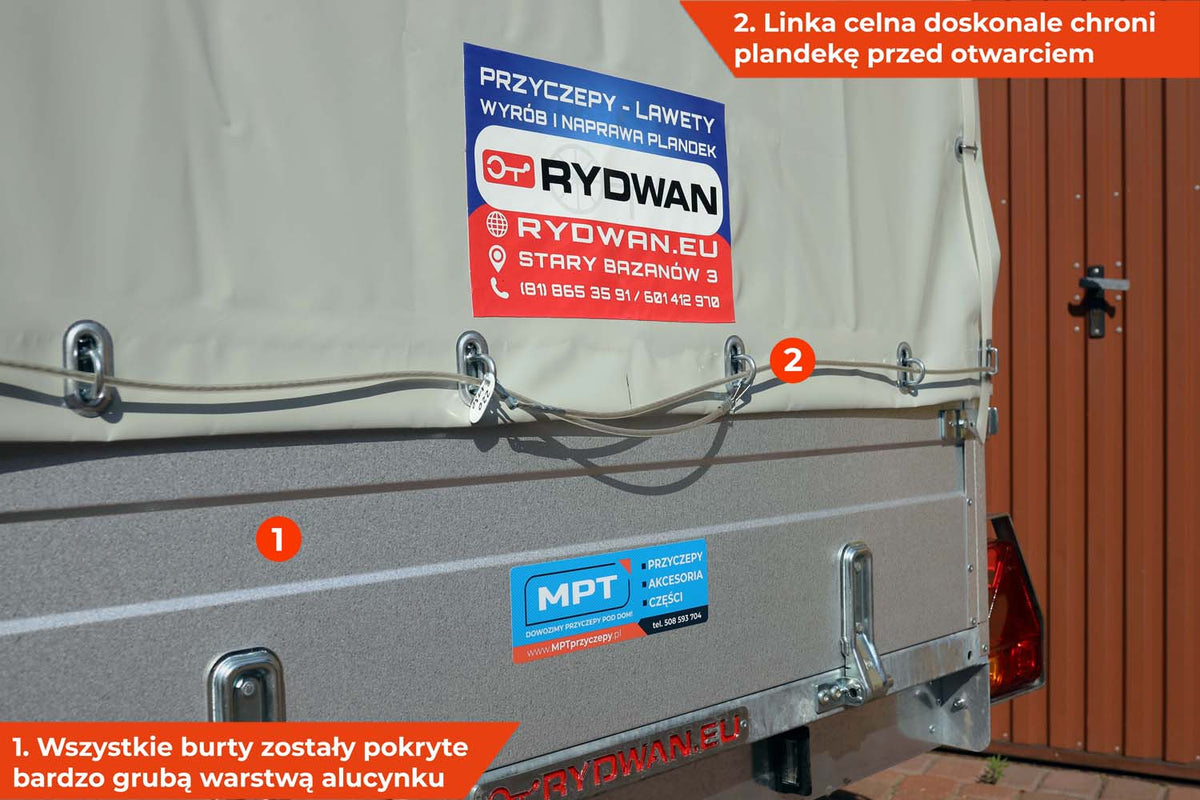 Przyczepa Rydwan EURO A-750/C2 215x125x35 cm z Plandeką