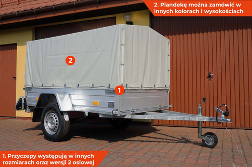 Przyczepa Rydwan EURO A-750/C2 215x125x35 cm z Plandeką