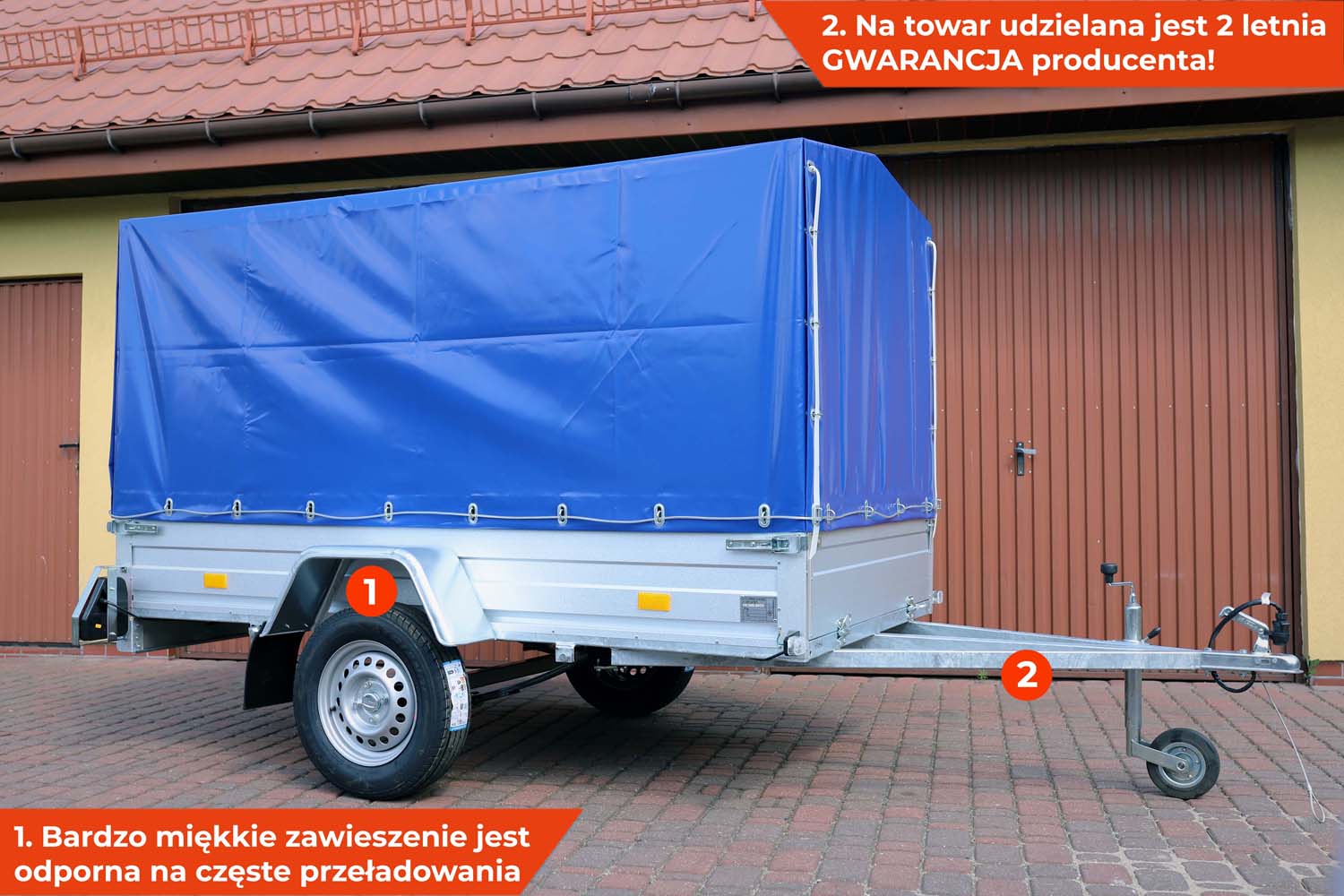 Przyczepa Rydwan EURO A-750/D2 245x125x35 cm z Plandeką