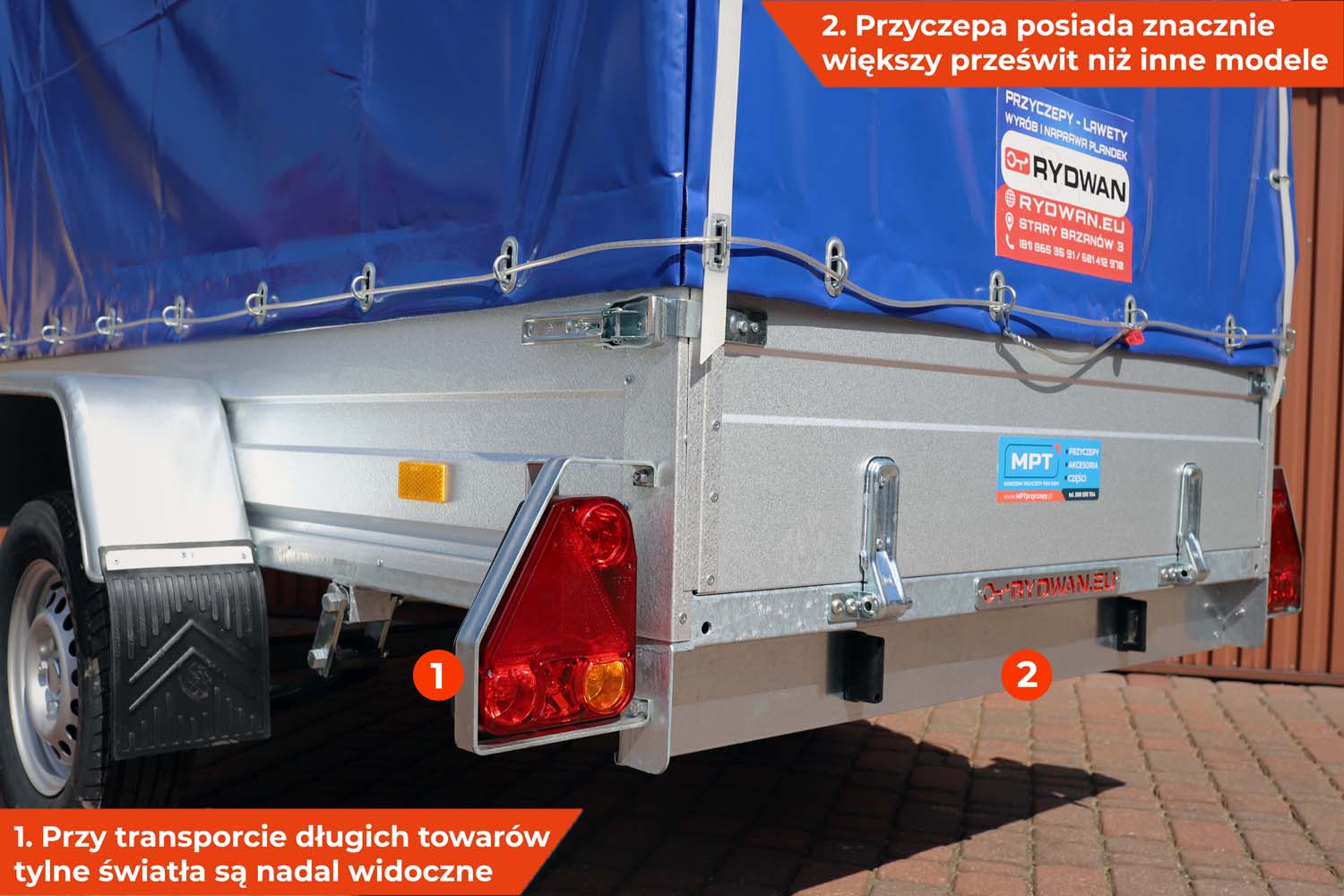 Przyczepa Rydwan EURO A-750/D2 245x125x35 cm z Plandeką