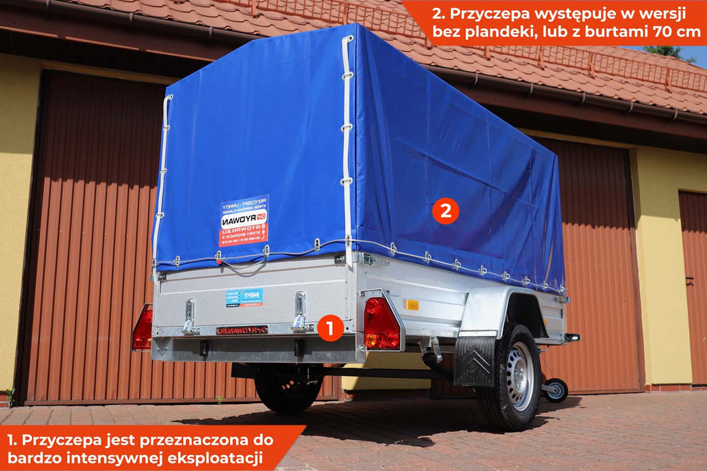 Przyczepa Rydwan EURO A-750/D2 245x125x35 cm z Plandeką