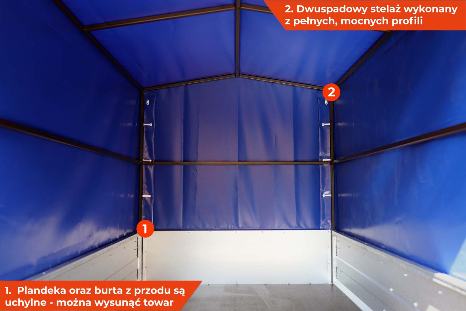 Przyczepa Rydwan EURO A-750/D2 245x125x35 cm z Plandeką