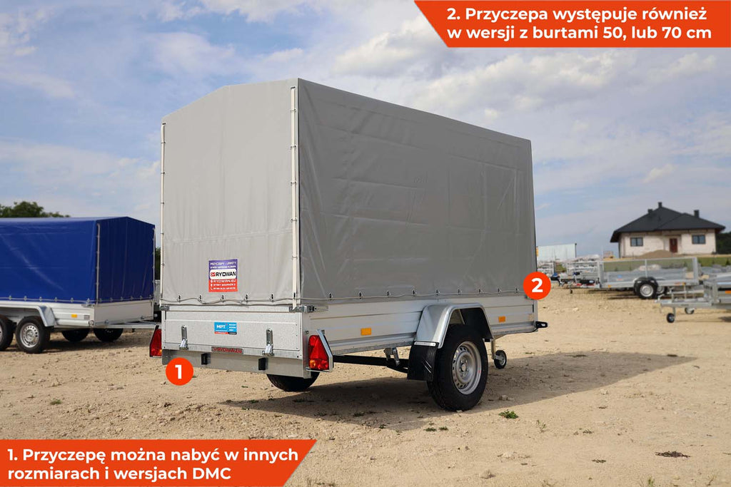 Przyczepa Rydwan EURO A-750/G3 325x145x35 cm Plandeka 140 cm