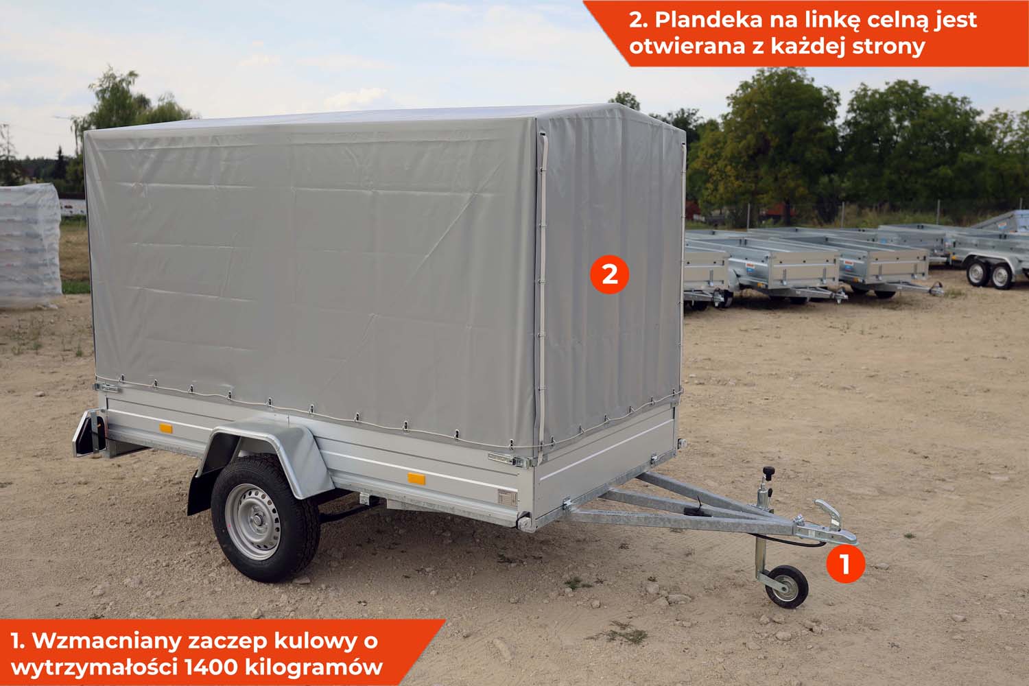 Przyczepa Rydwan EURO A-750/G3 325x145x35 cm Plandeka 140 cm