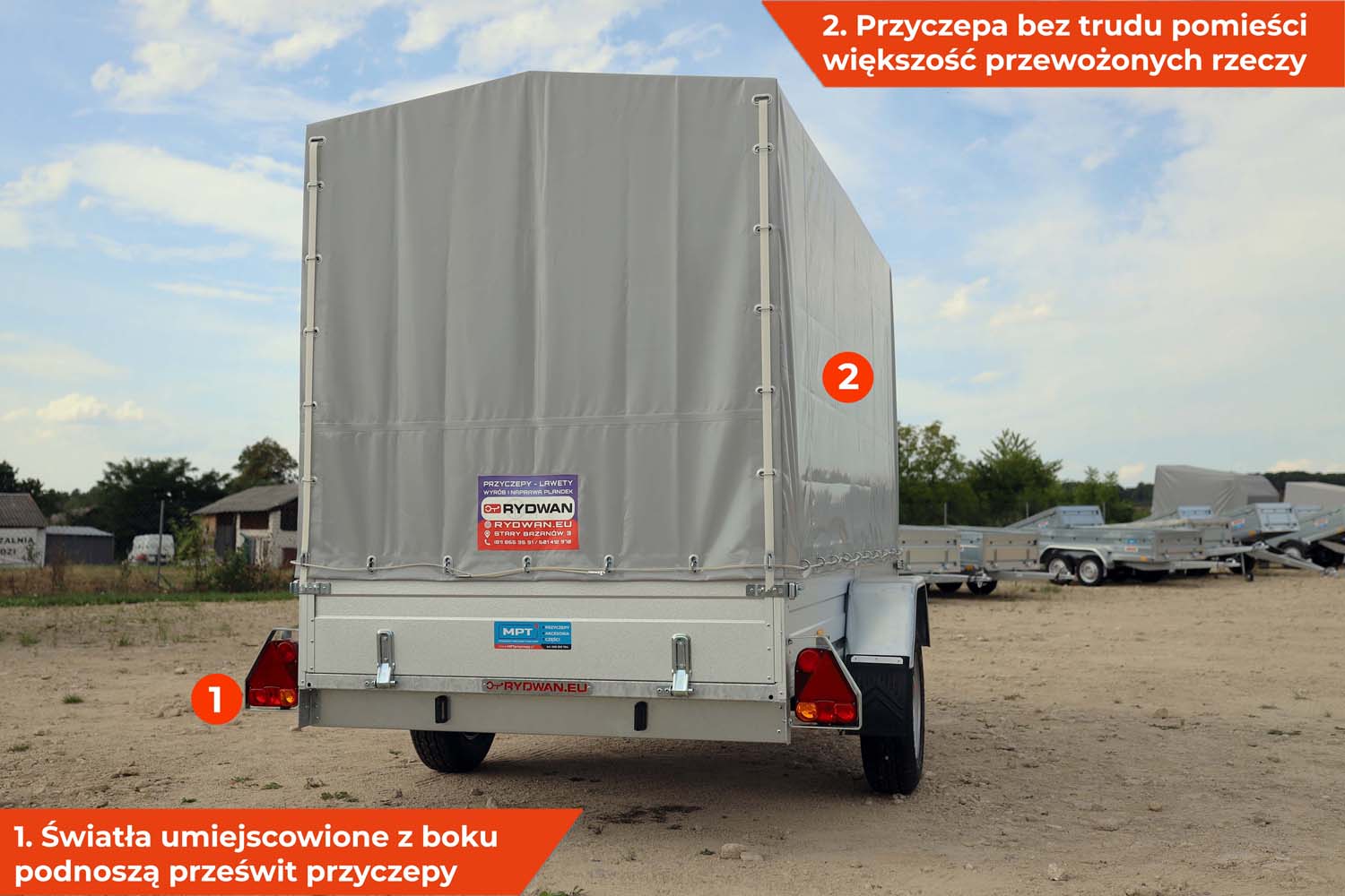 Przyczepa Rydwan EURO A-750/G3 325x145x35 cm Plandeka 140 cm