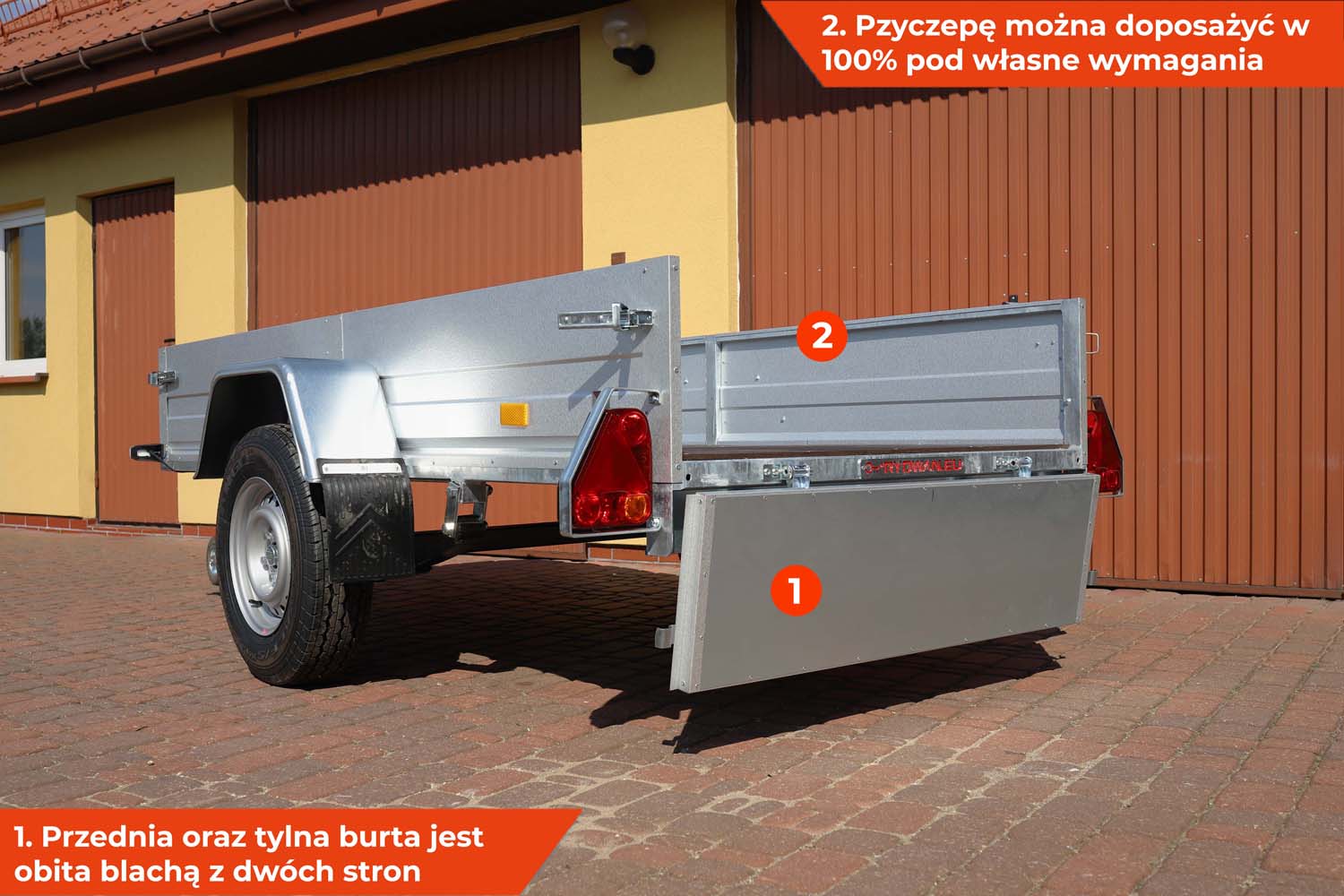 Przyczepa Rydwan Euro A-750/E2 265x125x35 cm 14C Mercedes