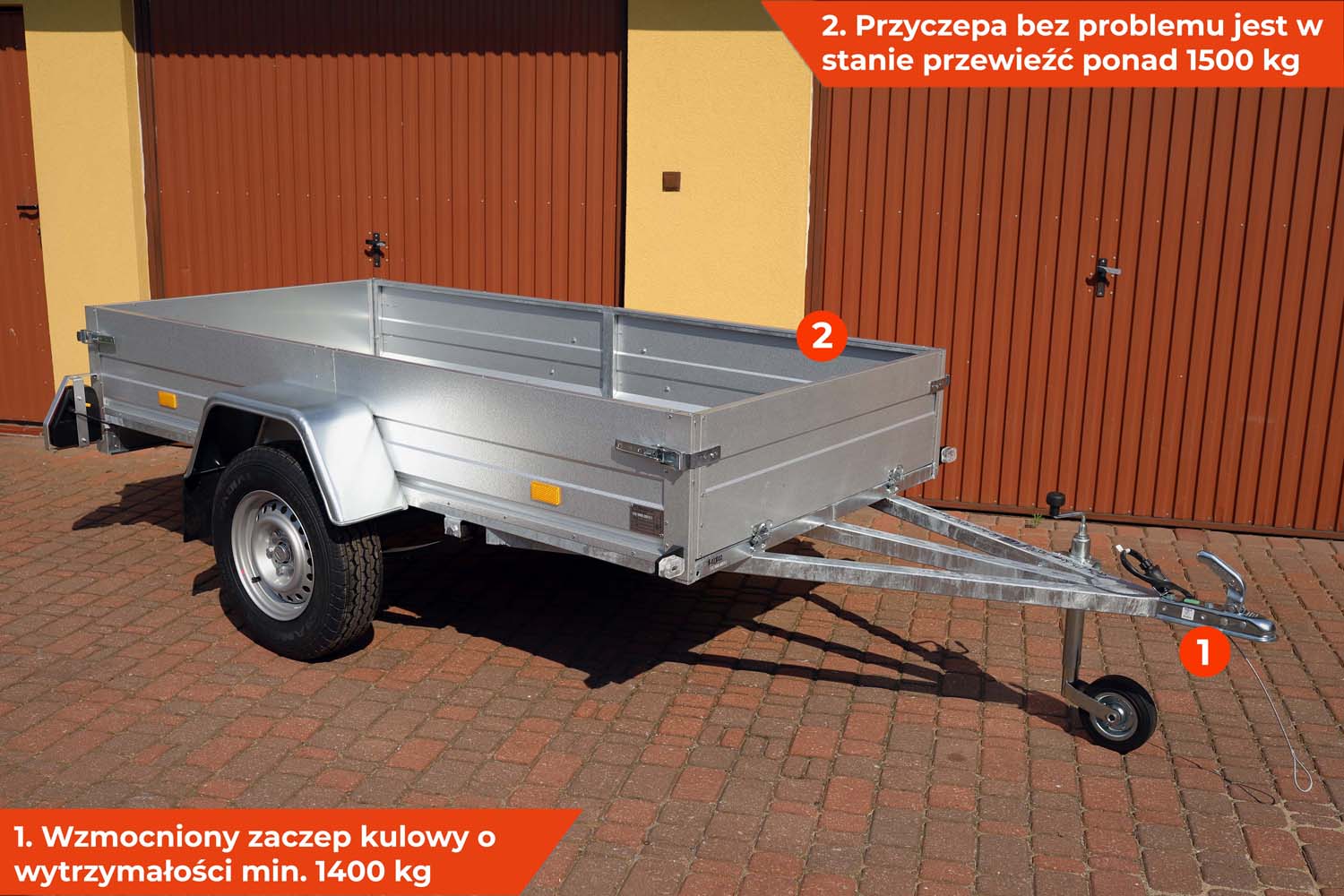Przyczepa Rydwan Euro A-750/E2 265x125x35 cm 14C Mercedes