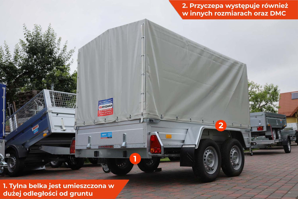 Przyczepa Rydwan Euro C-750/E3 265x145x35 cm Dwie osie Plandeka