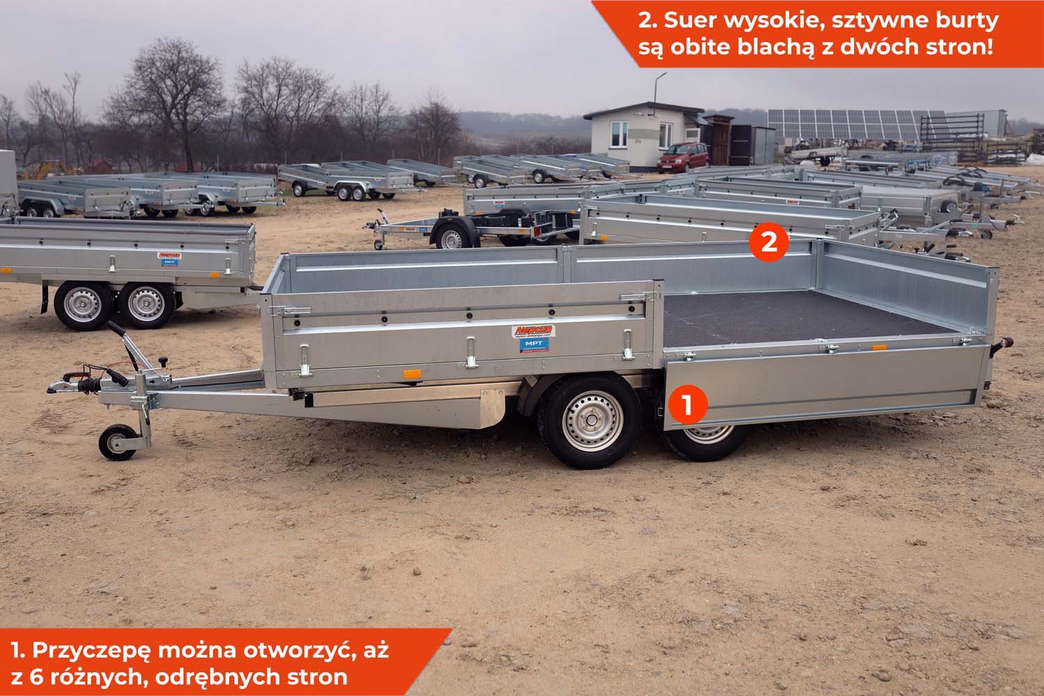 Przyczepa hamowana Neptun N20-420 2 kps 420 x 215 x 40 GN242