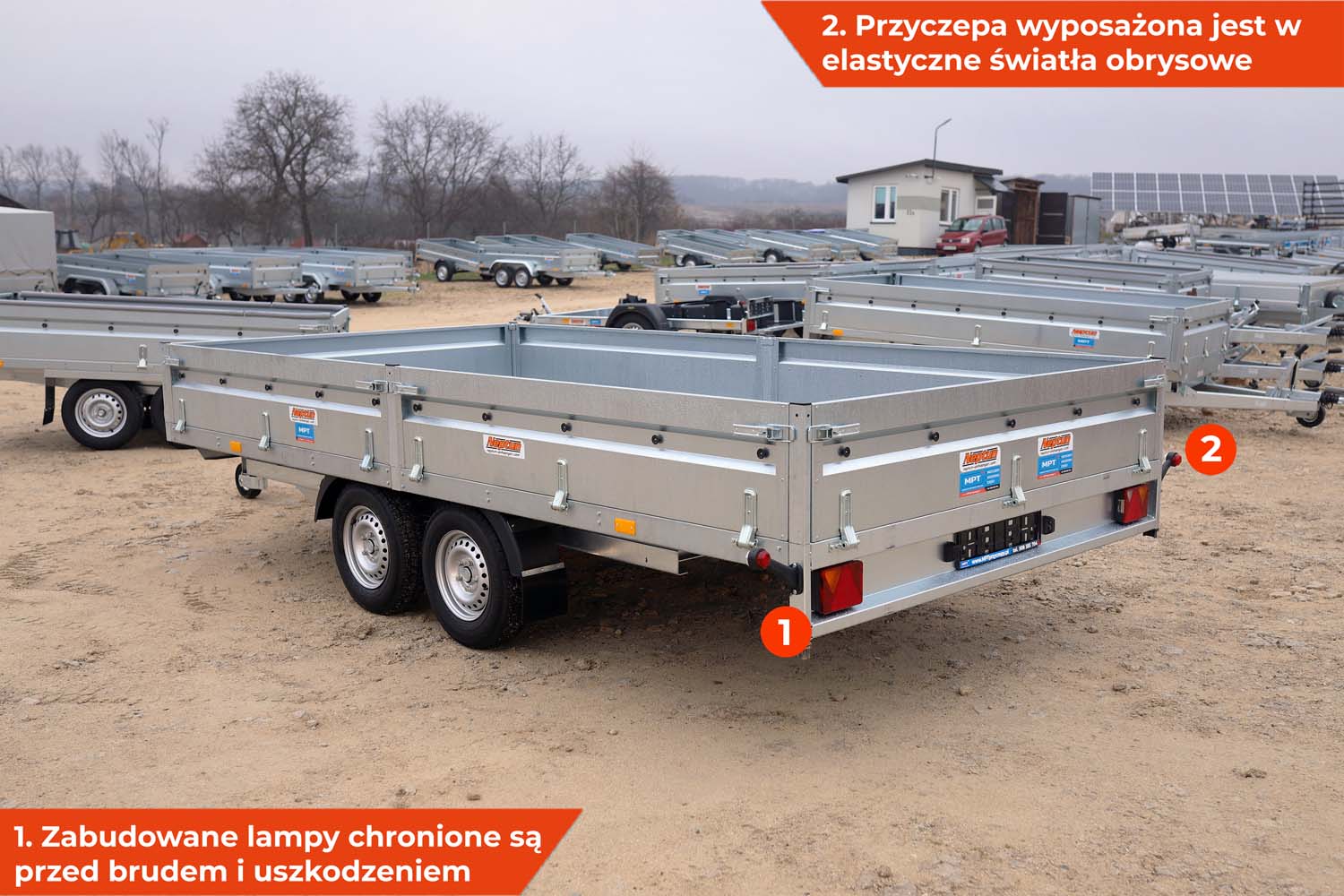 Przyczepa hamowana Neptun N20-420 2 kps 420 x 215 x 40 GN242
