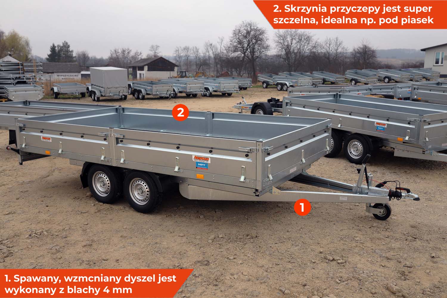 Przyczepa hamowana Neptun N20-420 2 kps 420 x 215 x 40 GN242