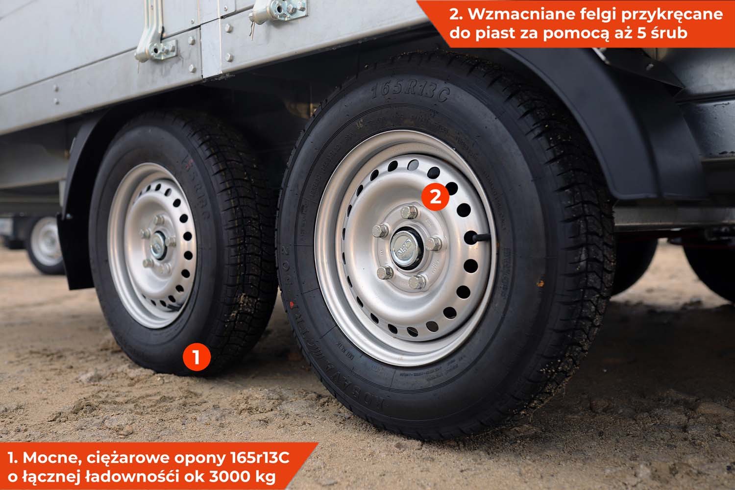 Przyczepa hamowana Neptun N20-420 2 kps 420 x 215 x 40 GN242