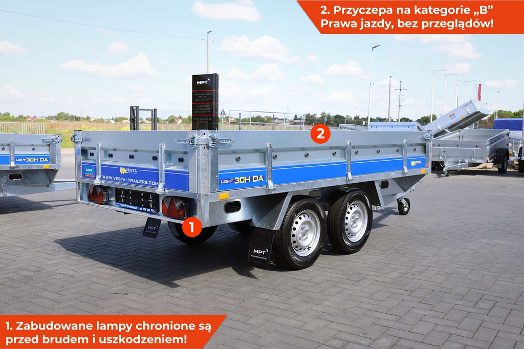 Przyczepa lekka VESTA 30 HDA 302 x 150 x 38 KPS