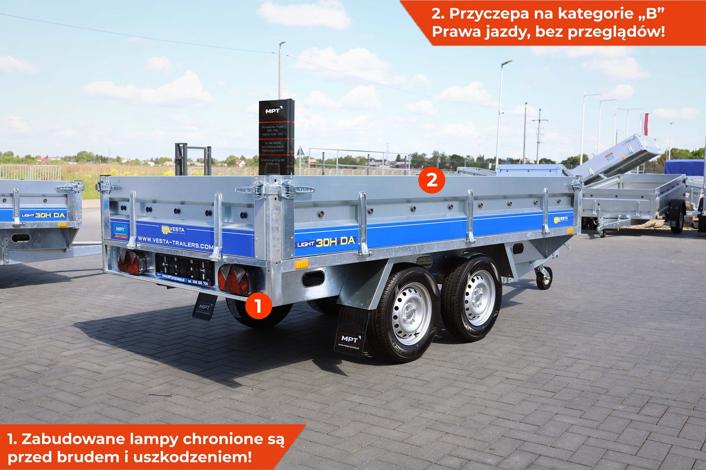 Przyczepa lekka VESTA 30 HDA 302 x 150 x 38 KPS
