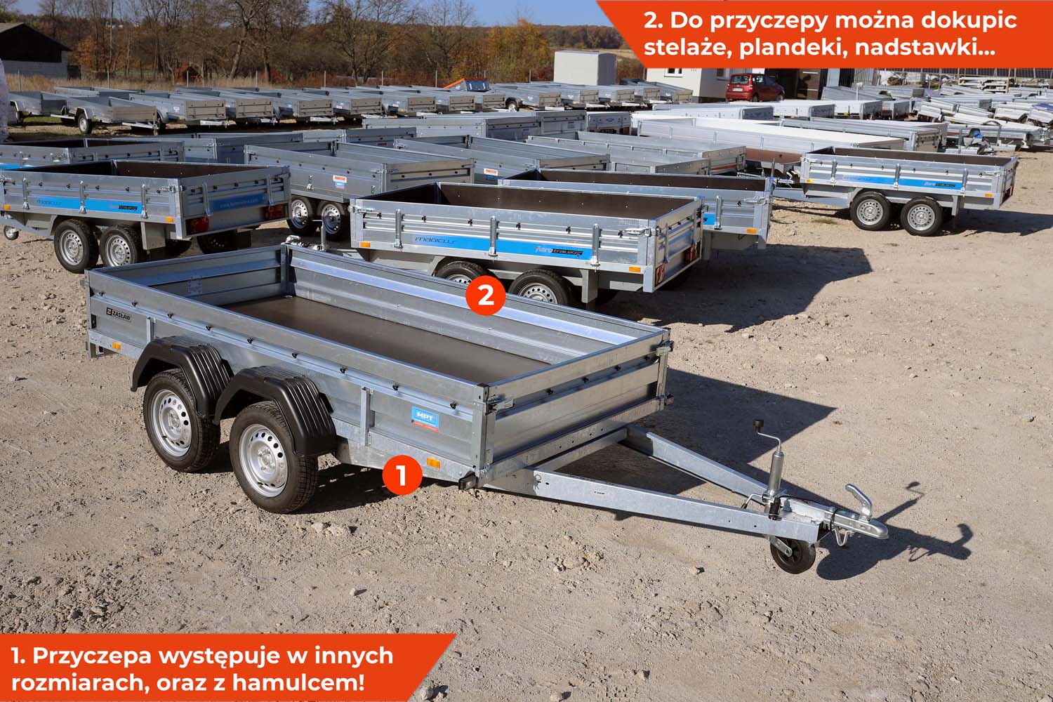 Przyczepka tandem Zasław 330TD 330x150x35 cm Wzmocniona