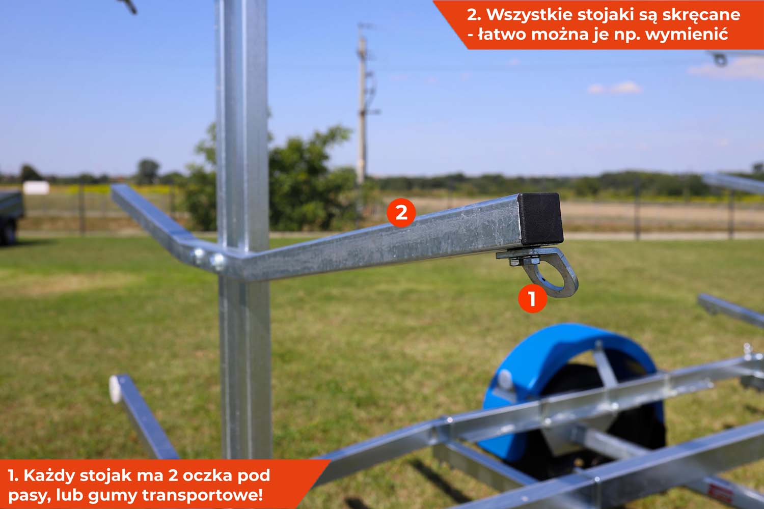 Przyczepa pod KAJAKI pod 8 kajaków Neptun Navy N7-17 kj [GN248]