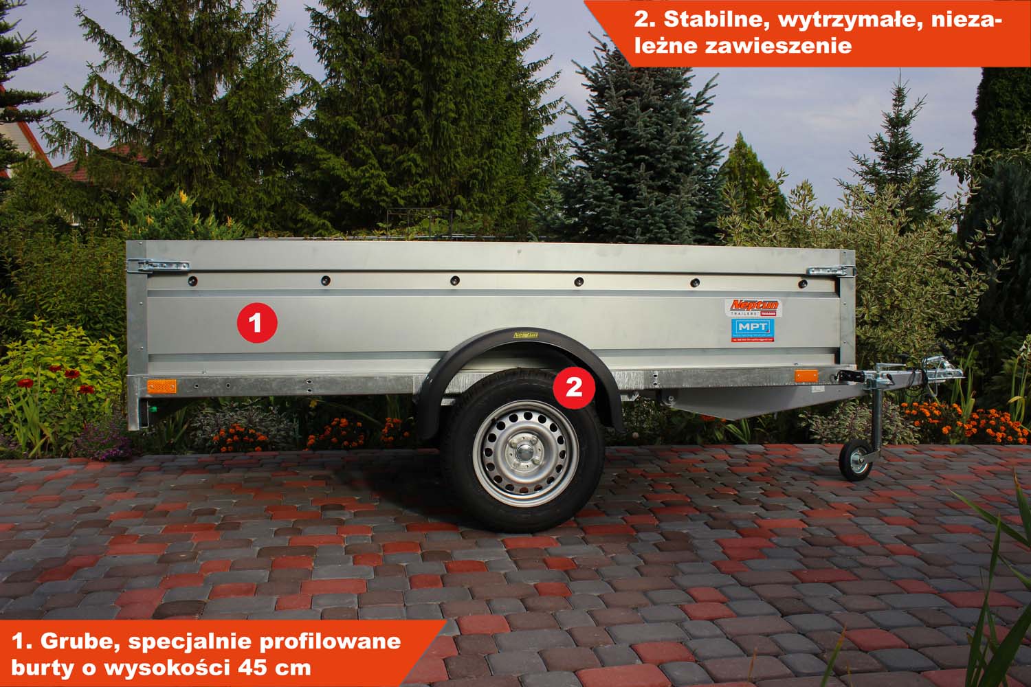Przyczepka Neptun N7-263 pro 263x129x45 cm GN159