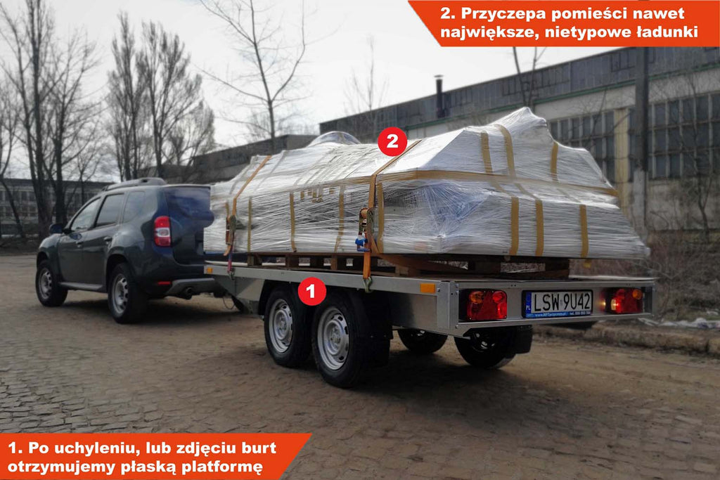 Przyczepka Faro Magicus 300x150x35 cm Sklejka z Nadstawką 195R13C