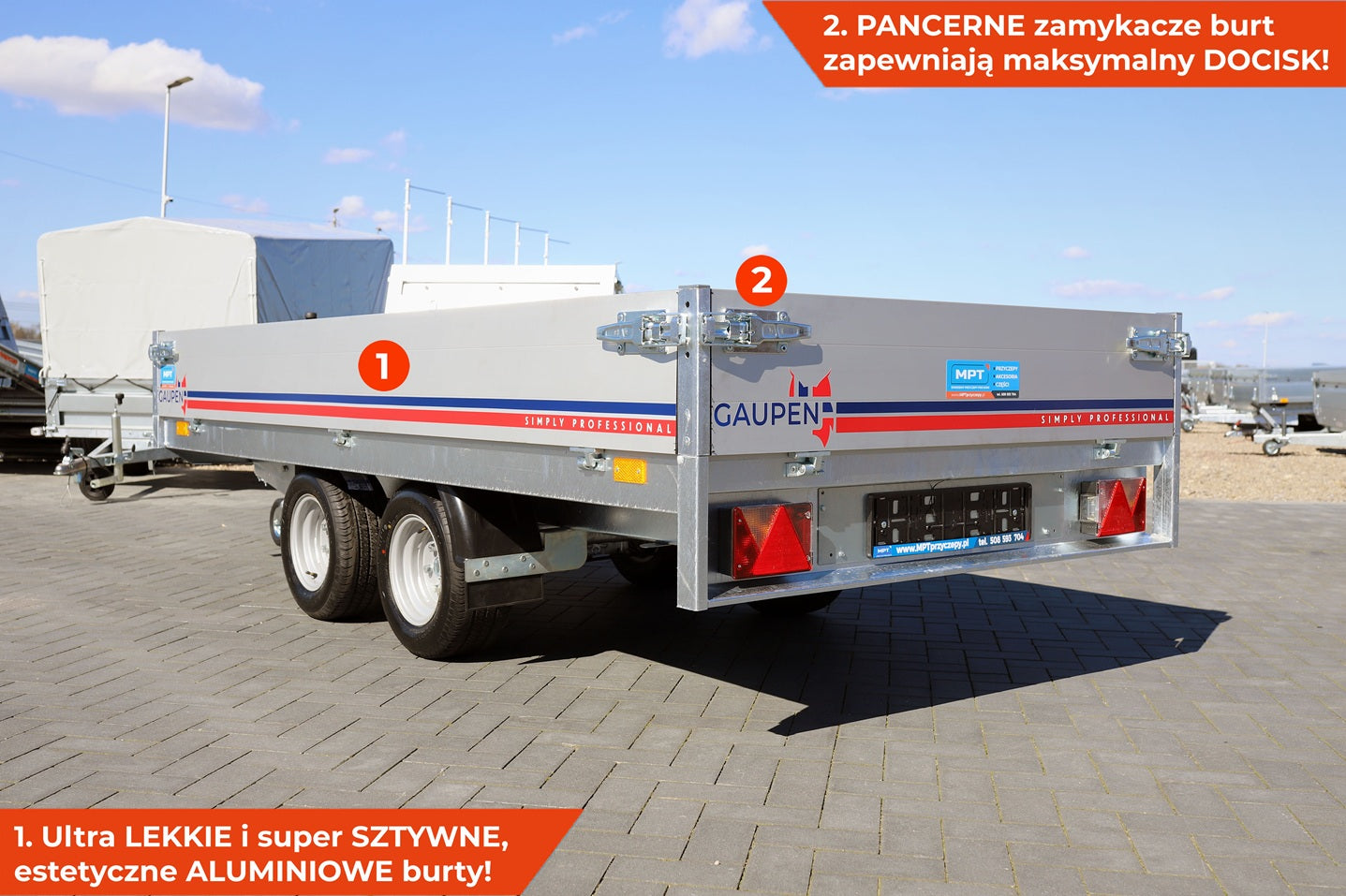 Przyczepka GAUPEN N27-306 2 HL 306x149x30 cm Hamowana [GN259]