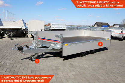 Przyczepka GAUPEN N27-306 2 HL 306x149x30 cm Hamowana [GN259]