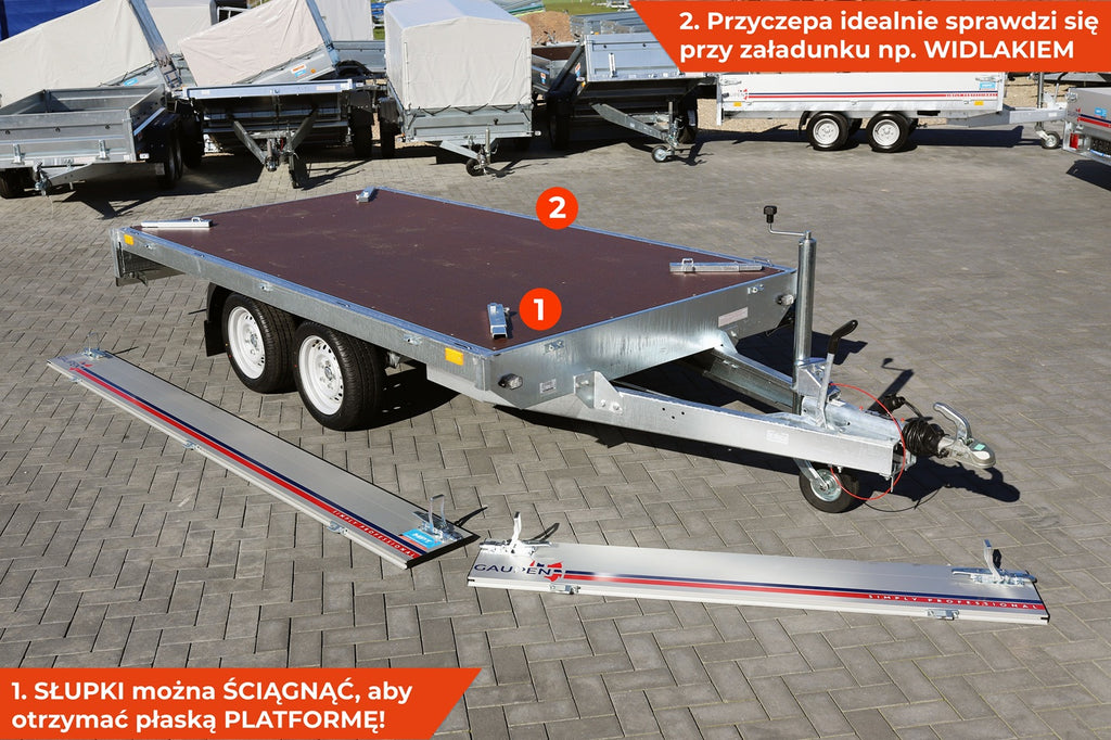 Przyczepka GAUPEN N27-306 2 HL 306x149x30 cm Hamowana [GN259]