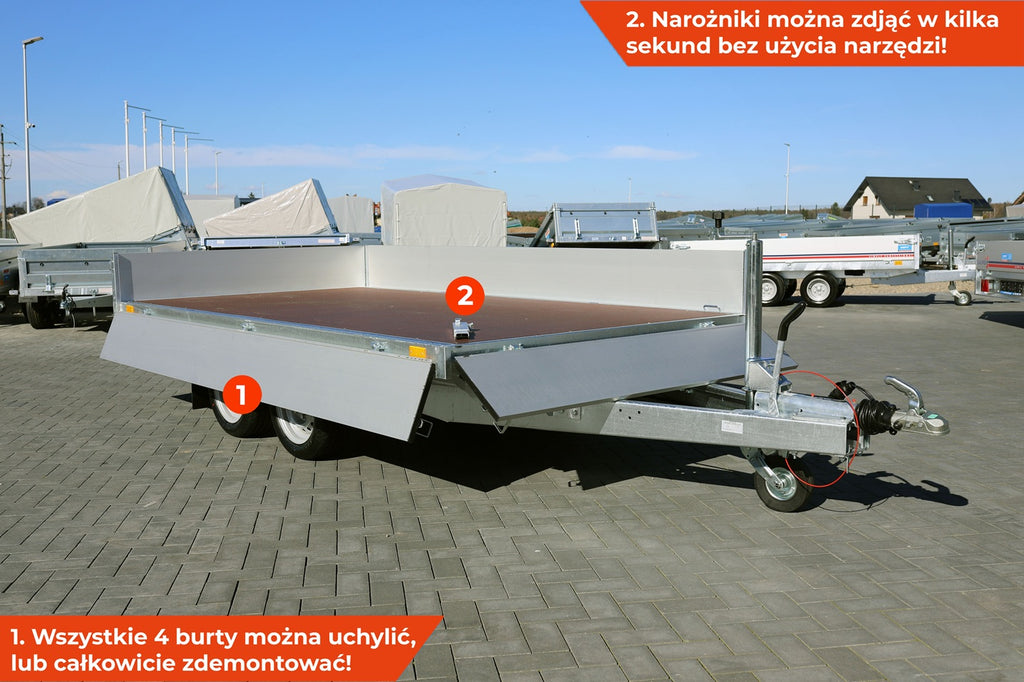 Przyczepka GAUPEN N27-335 2 HL 335x182x30 cm Hamowana [GN261]
