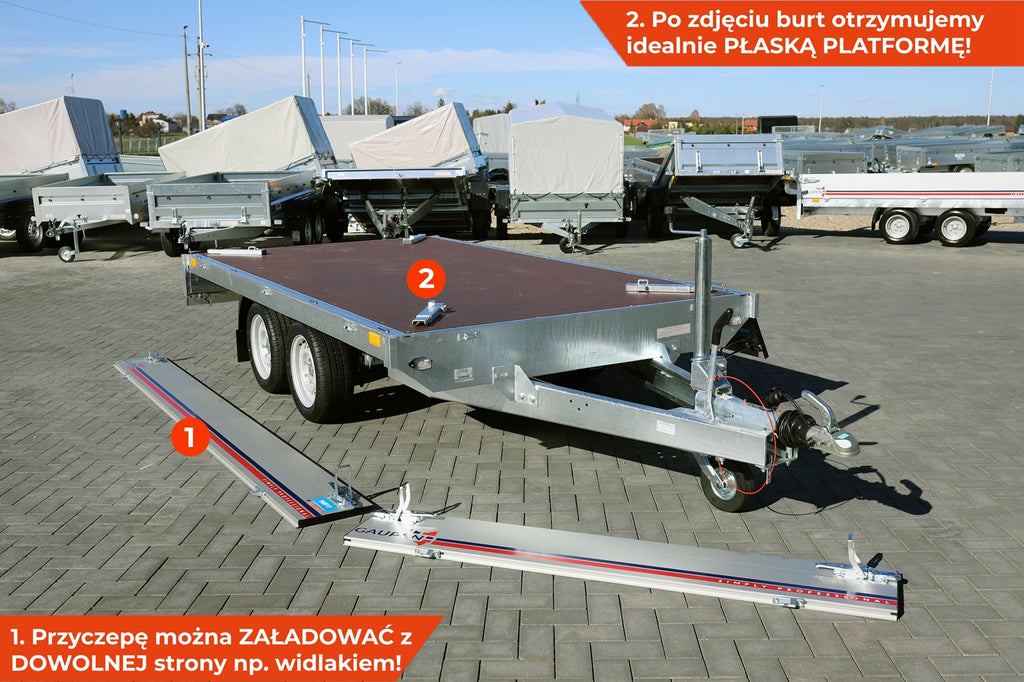 Przyczepka GAUPEN N27-335 2 HL 335x182x30 cm Hamowana [GN261]