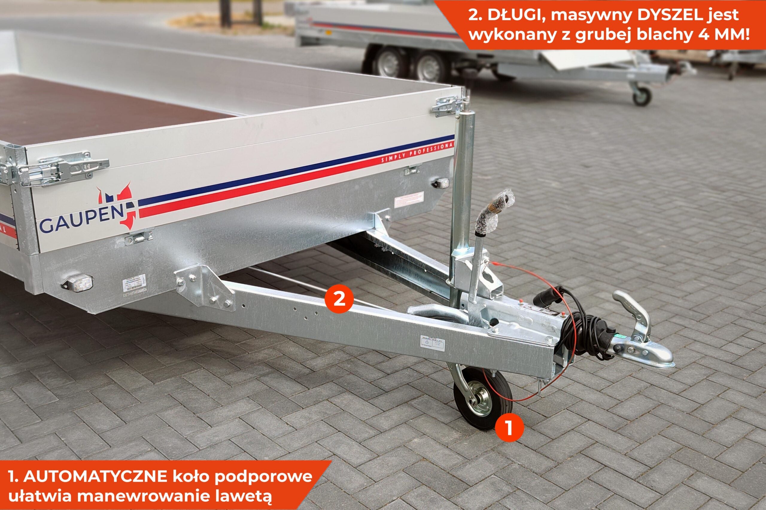 Przyczepka GAUPEN N27-405 2 HL 405x198x30 cm Hamowana [GN264]