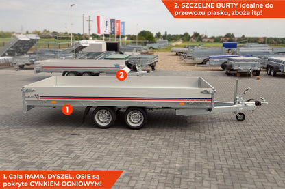 Przyczepka GAUPEN N27-405 2 HL 405x198x30 cm Hamowana [GN264]