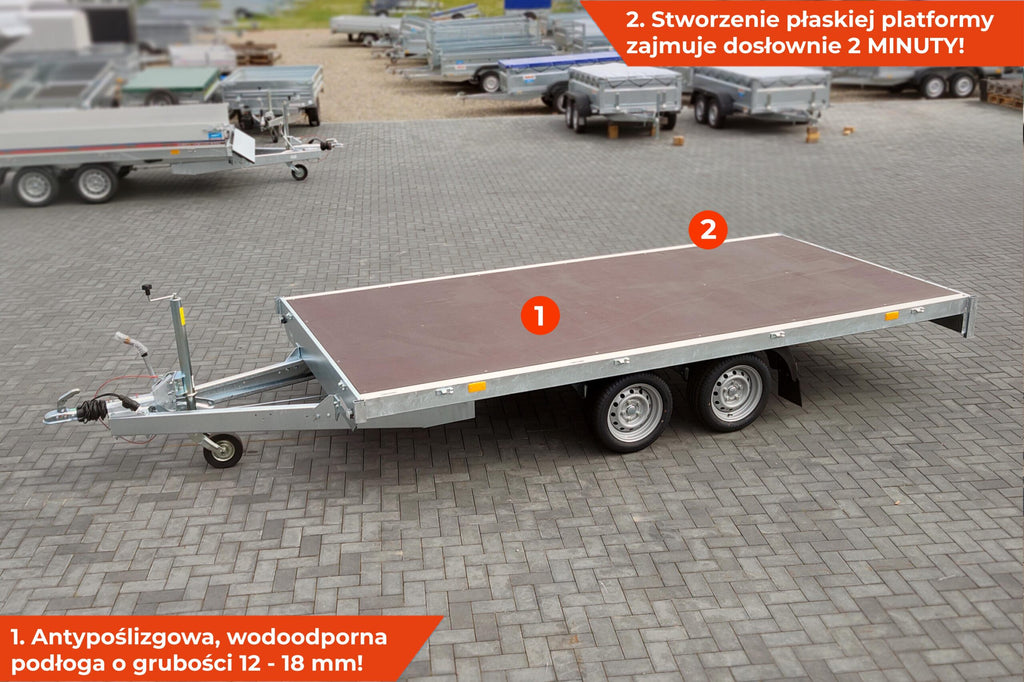 Przyczepka GAUPEN N27-405 2 HL 405x198x30 cm Hamowana [GN264]