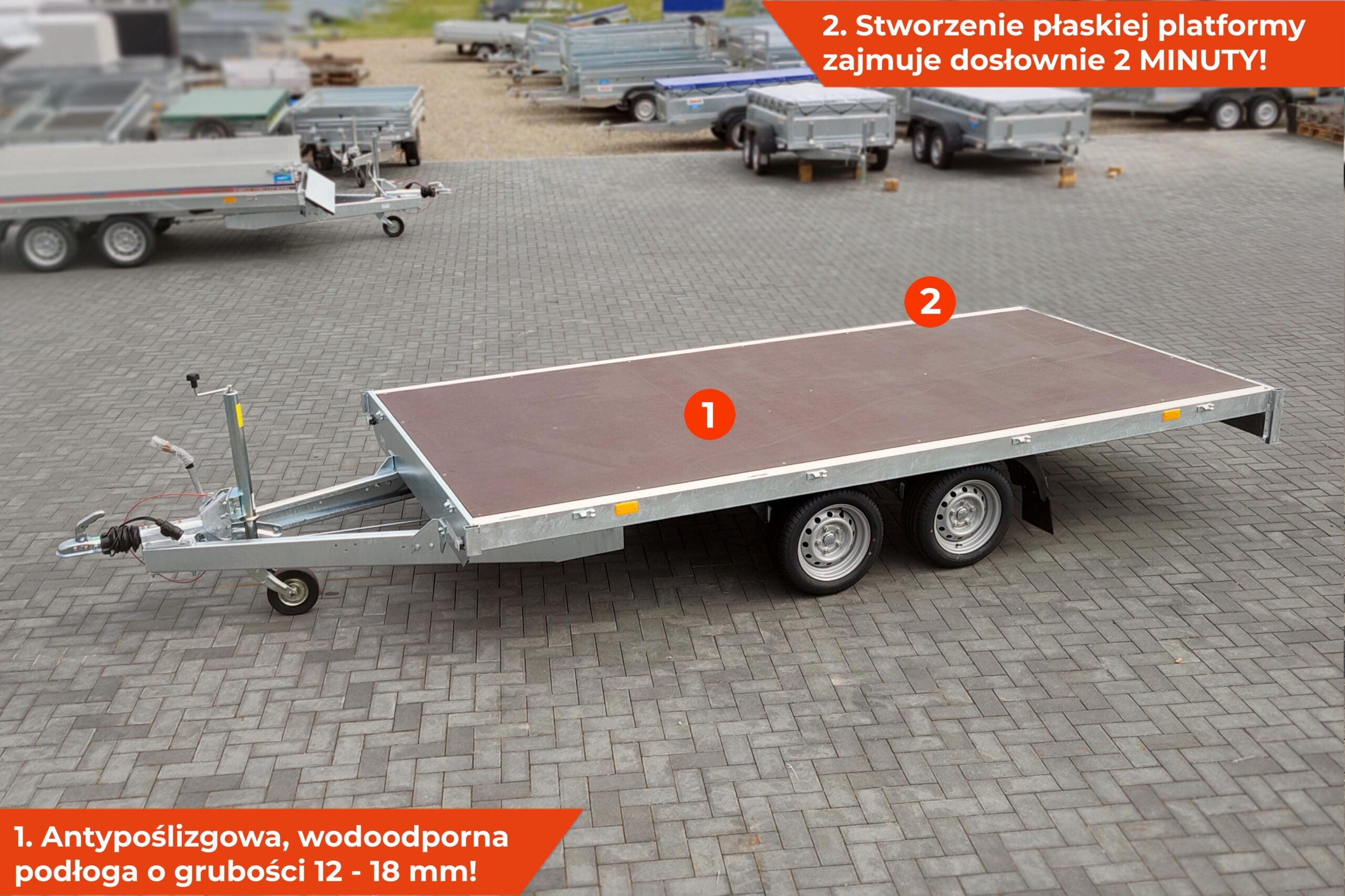 Przyczepka GAUPEN N27-405 2 HL 405x198x30 cm Hamowana [GN264]