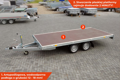 Przyczepka GAUPEN N27-405 2 HL 405x198x30 cm Hamowana [GN264]