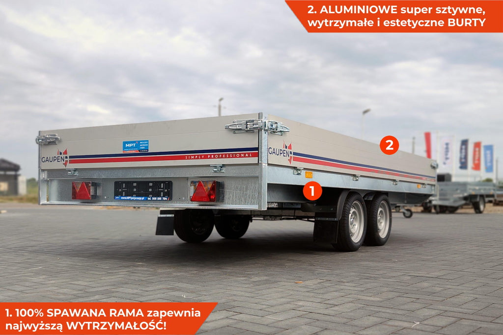 Przyczepka GAUPEN N27-405 2 HL 405x198x30 cm Hamowana [GN264]