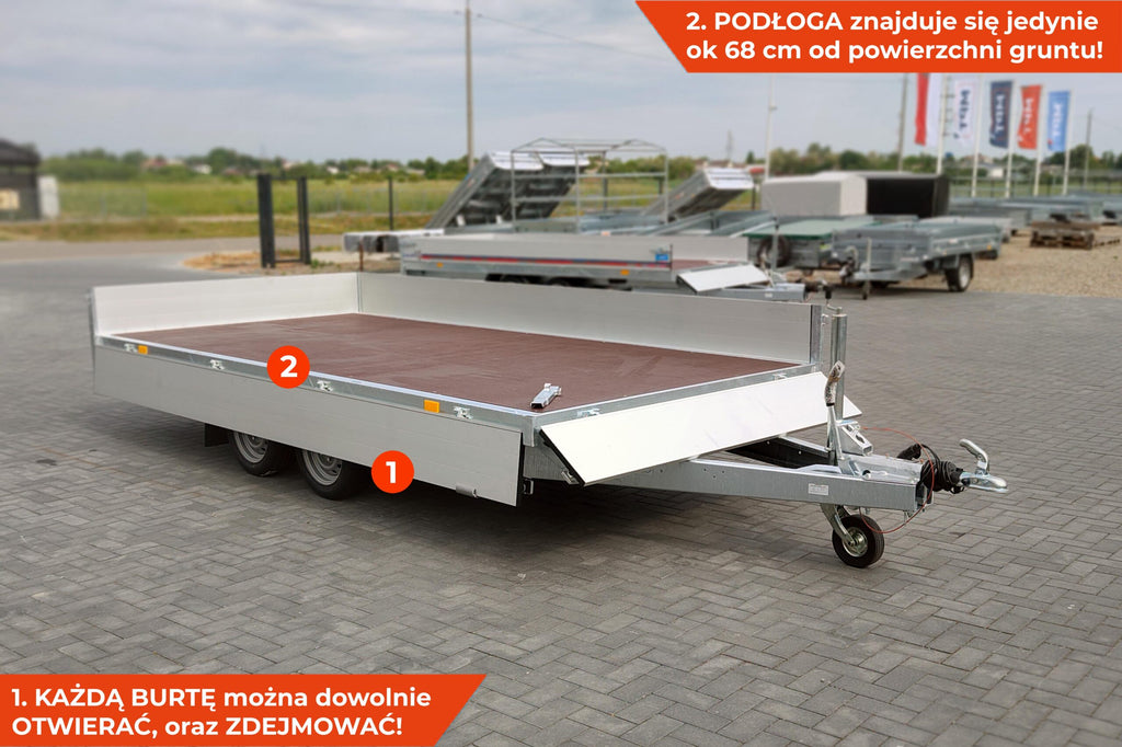 Przyczepka GAUPEN N27-405 2 HL 405x198x30 cm Hamowana [GN264]