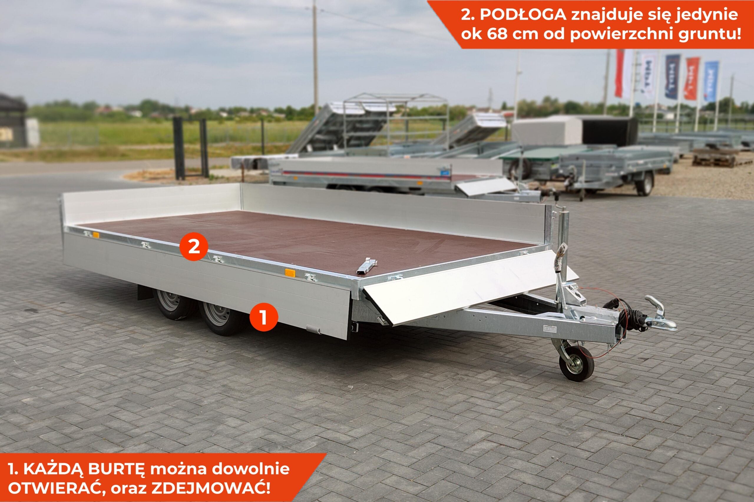Przyczepka GAUPEN N27-405 2 HL 405x198x30 cm Hamowana [GN264]